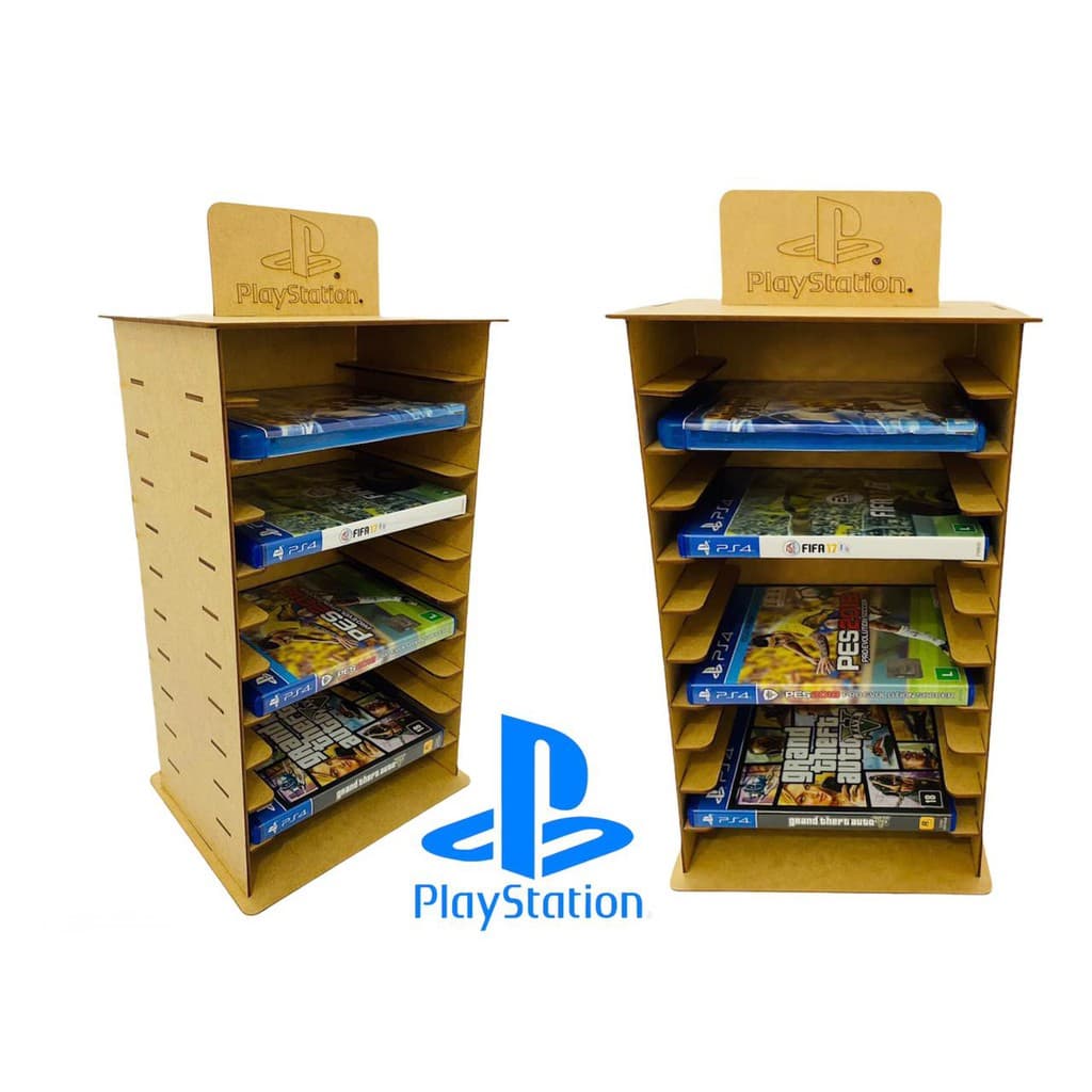Porta 11 Jogos Físico Ps4 Gamer Laser Mdf Madeira