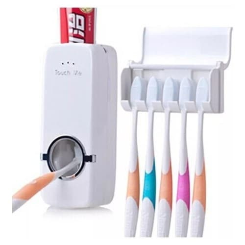 Dispenser suporte de escova + aplicador de creme dental