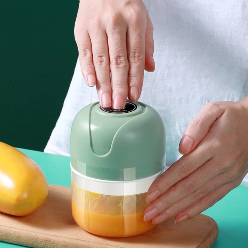 Mini Processador Triturador Sem Fio Elétrico 250ml De Alho Gengibre Legumes Alimentos