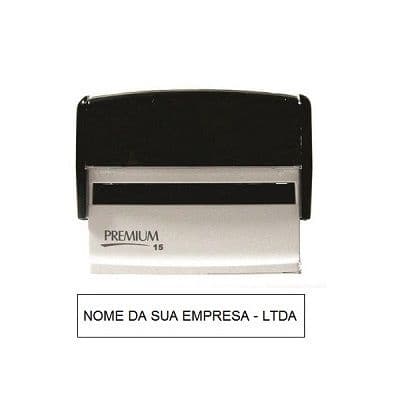 Carimbo Premiun 15 - Medida 14x69mm - Personalização de sua preferência