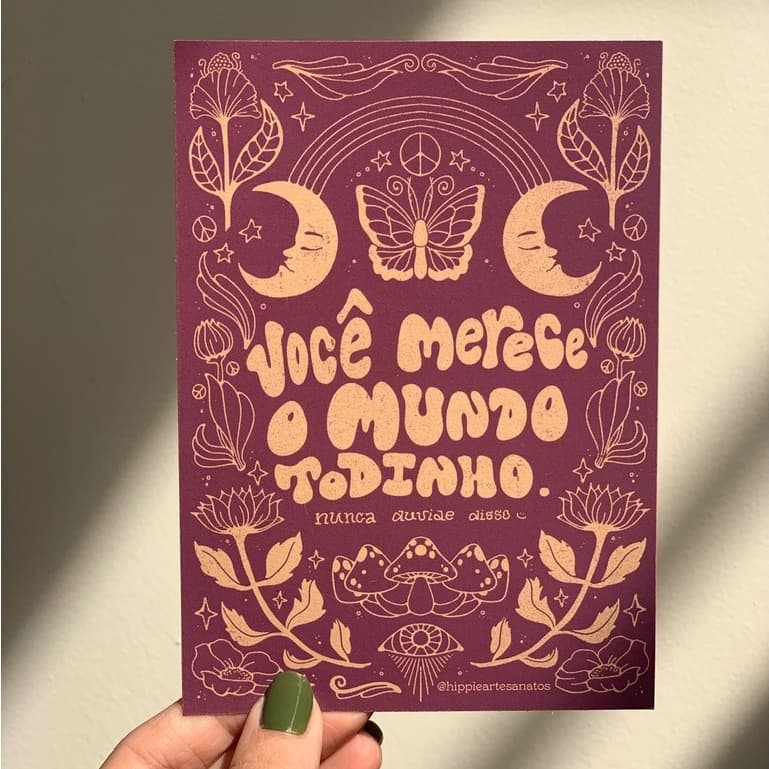 Cartão Você Merece o Mundo Todinho