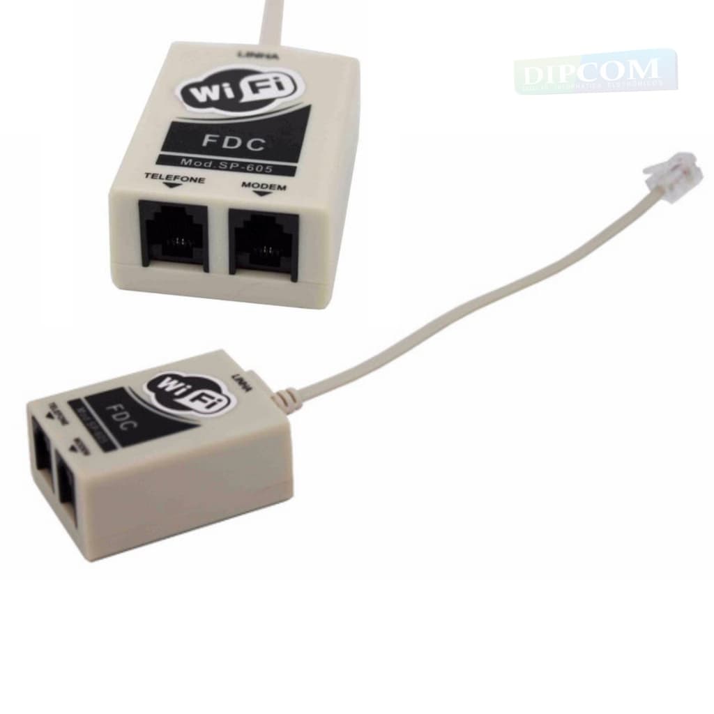 Filtro ADSL Com 2 Saídas Para Modem e Telefone