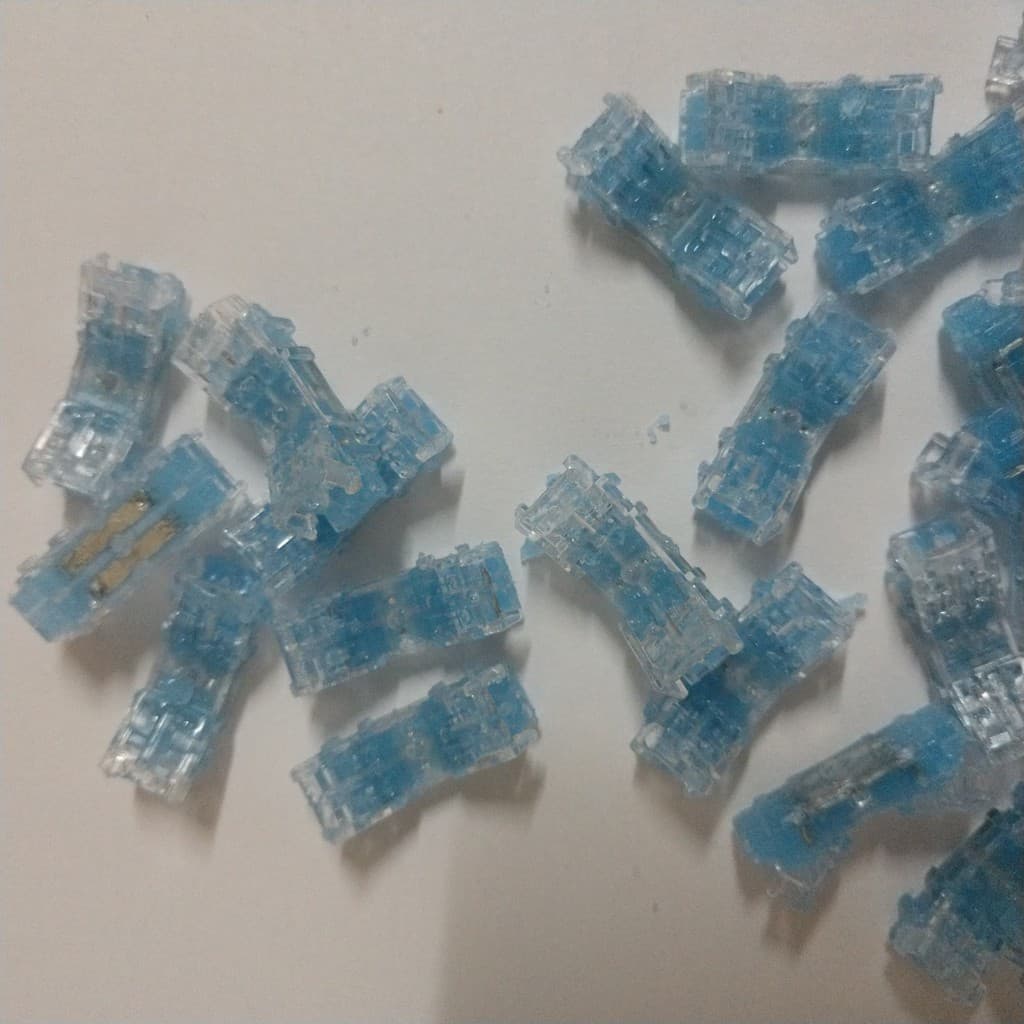 CONECTOR EMENDA LINEAR AZUL BARGOA COM GEL SELANTE (101-E ) KIT COM 50 PEÇAS