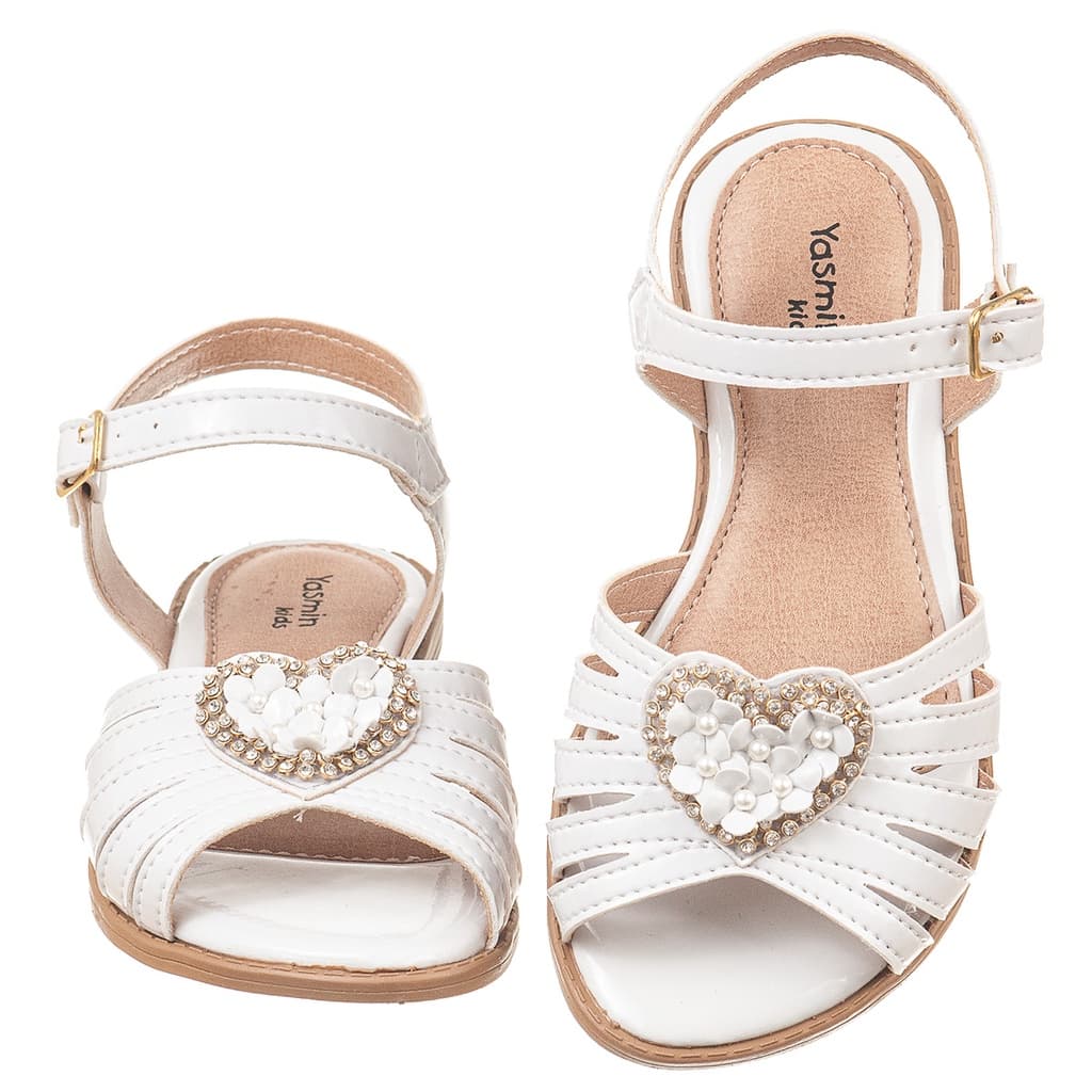 Sandalia infantil menina feminina festa aniversario CORAÇÃO