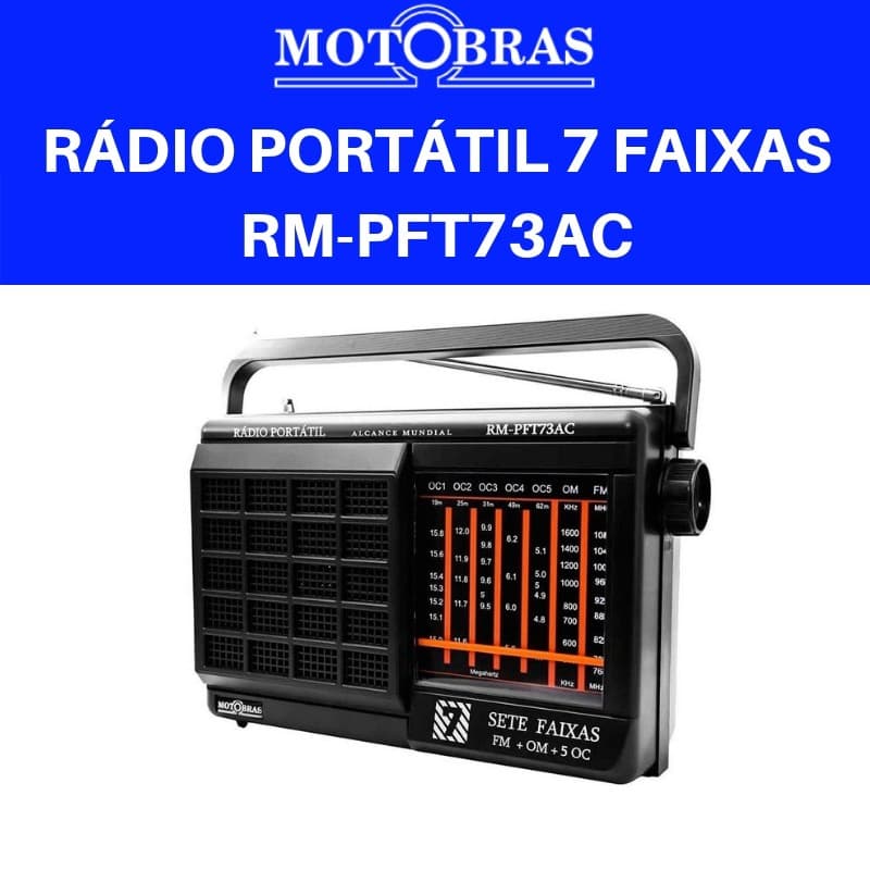 Radio Motobrás 7 faixas FM/AM/OC