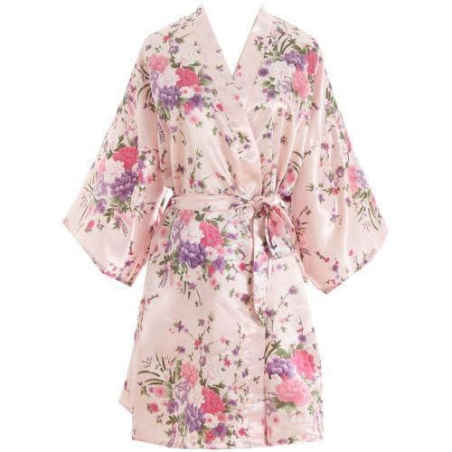 Robe / Roupão / Quimono de Cetim Florido de Dama de Honra / Noiva / Casamento Feminino