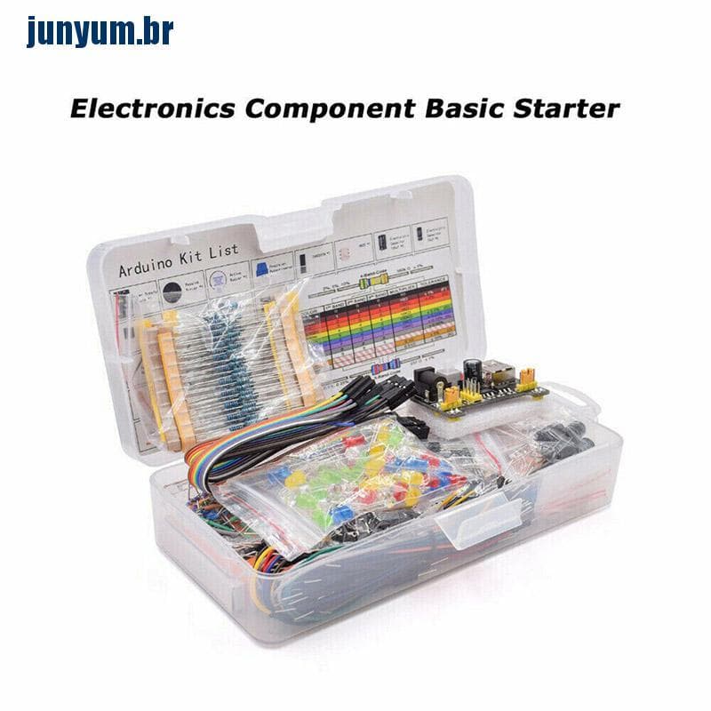 Kit De Iniciante Eletrônico Componentes Básicos Com 830 Pontas