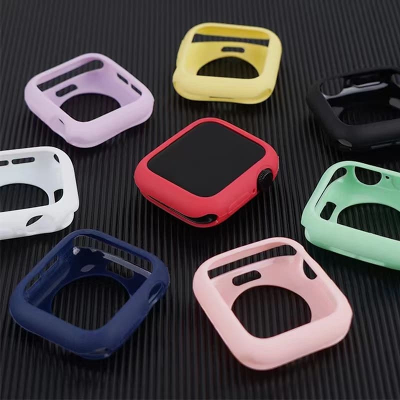 Capa Case capinha de Silicone TPU para  Apple Watch Compatível 38 40 42 44 41 45mm iwo 11 12 13 mini w56