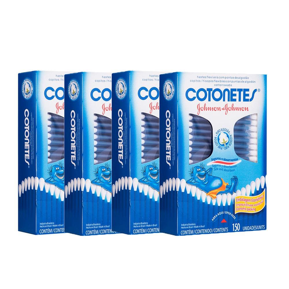 Kit 600 Hastes Flexíveis Cotonetes 