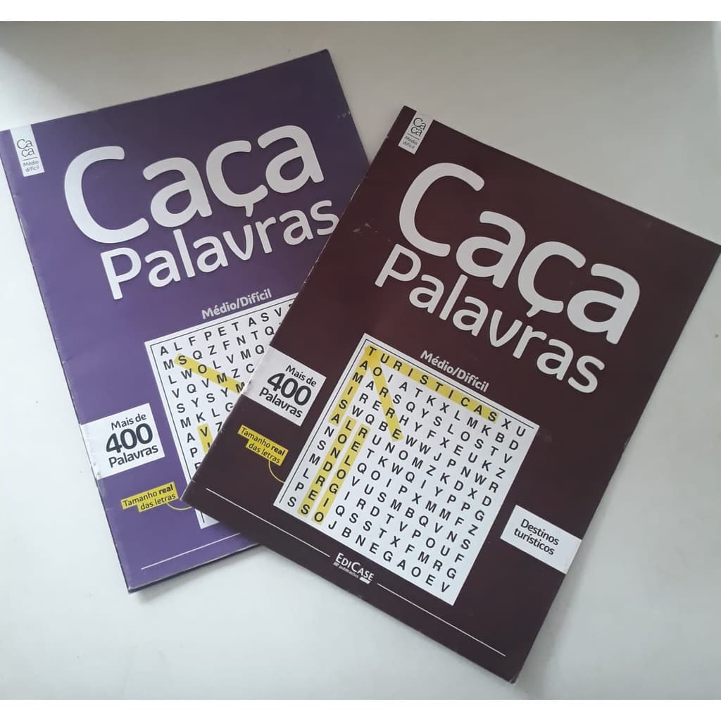 Kit 2 Livros Caça Palavras Letrão