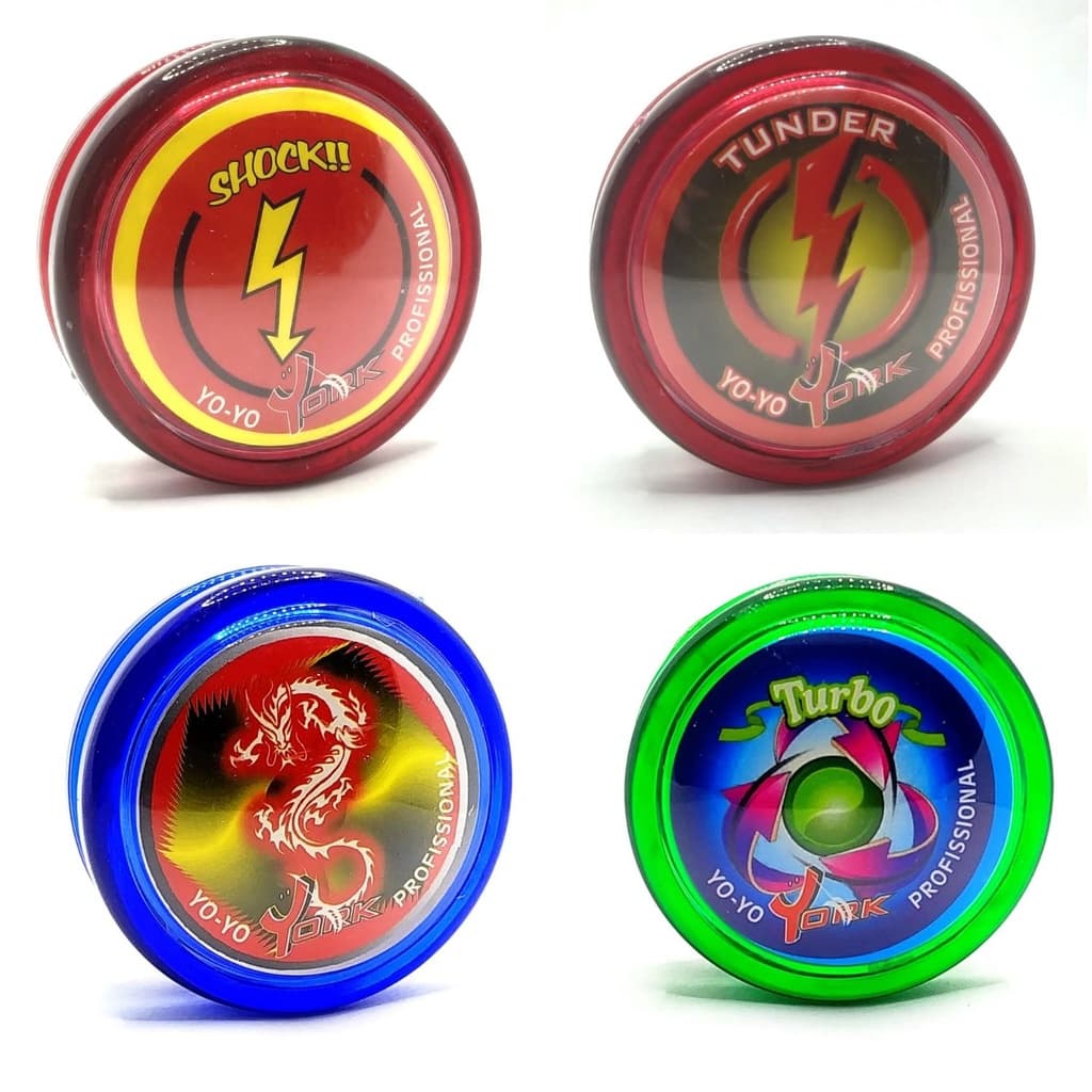 Yoyo York (ioio York) Kit com 4 Yoyos Dragão Tunder Ioiô Yoyô