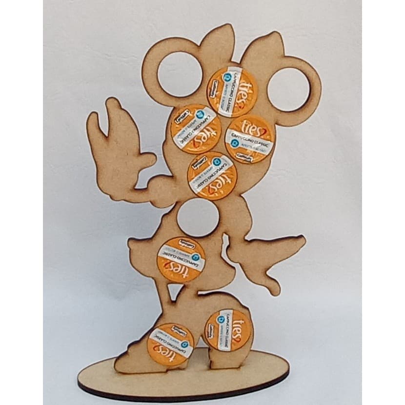 Porta Capsulas Suporte Três Corações Mine Em Mdf de 6mm