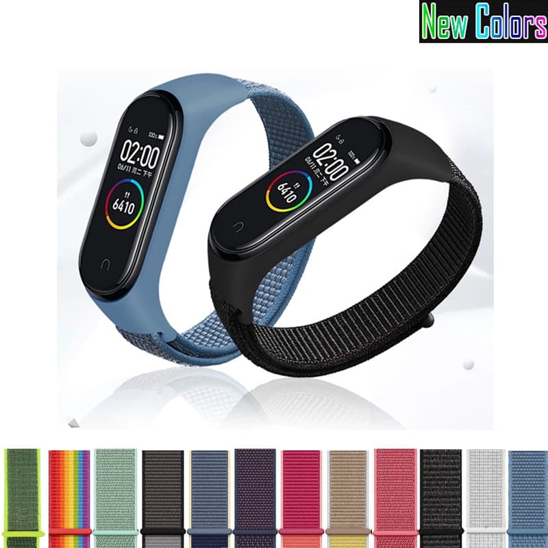 Nylon Para MiBand 5 6 7 Fita De Xiaomi Mi band 7 6 5 4 3