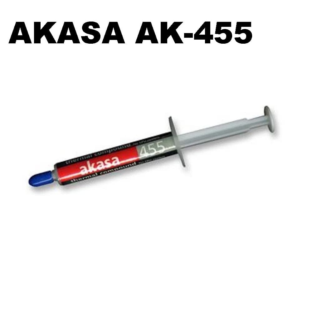 Akasa Pasta térmica Alta Performance 50% Nitrato Prata Oxido AK-455 Seringa 1.5 Gramas 1.5g