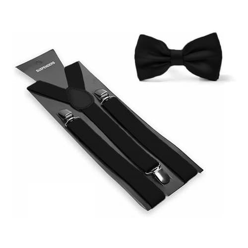 Kit Suspensório + Gravata Borboleta Adulto/infantil