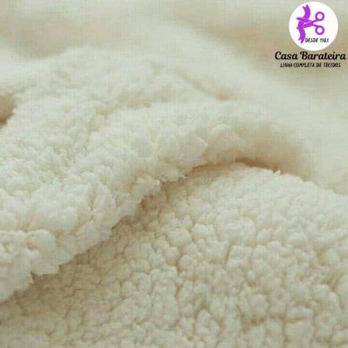 1 Metro Tecido Carapinha Pelúcia/Lã de ovelha 1,0 x 1,40 mt