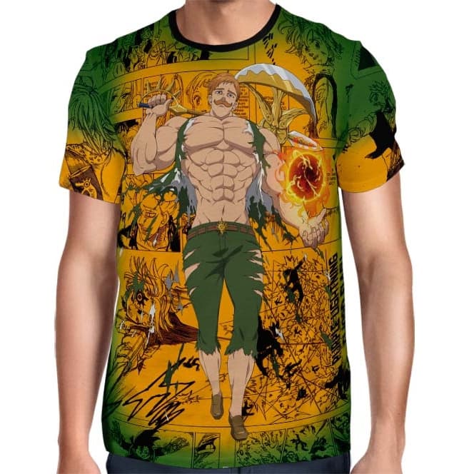 Camisa Full Print Green Mangá Escanor - Nanatsu no Taizai