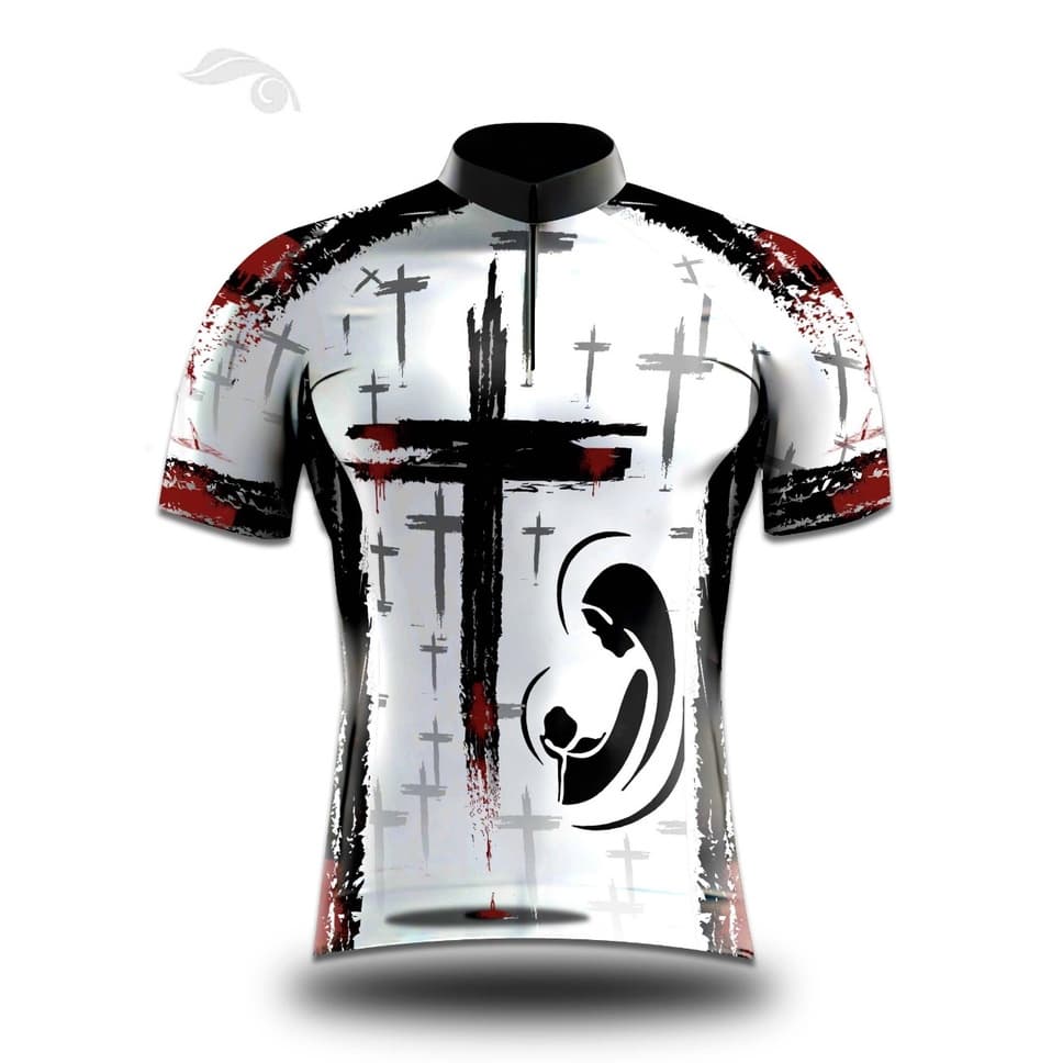 Camisa Camiseta Ciclismo Caminho Fé Personalizada mc