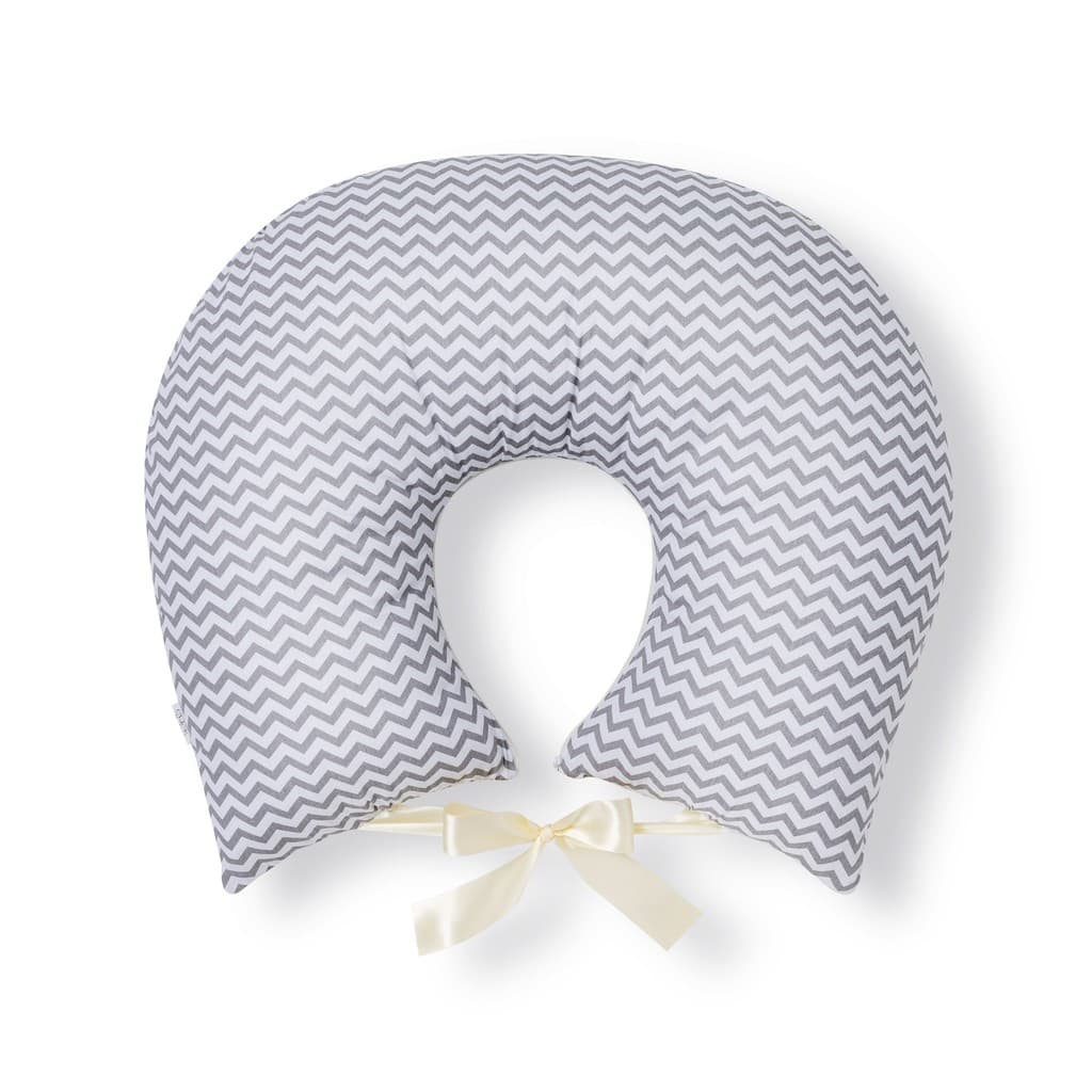 Almofada Para Amamentação Travesseiro - ZIG ZAG CINZA