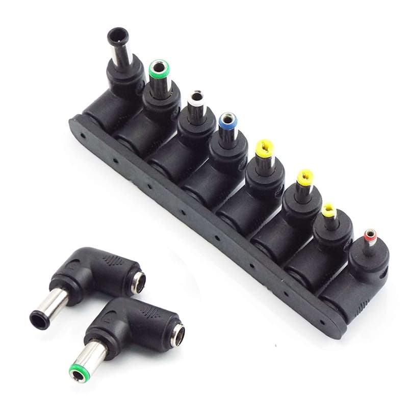 5.5x2.1mm DC Fêmea Para 3.5x1.35 5.5x2.5 4.0x1.7 6.0 6.4mm Macho Power Adapter Conector PC Laptop