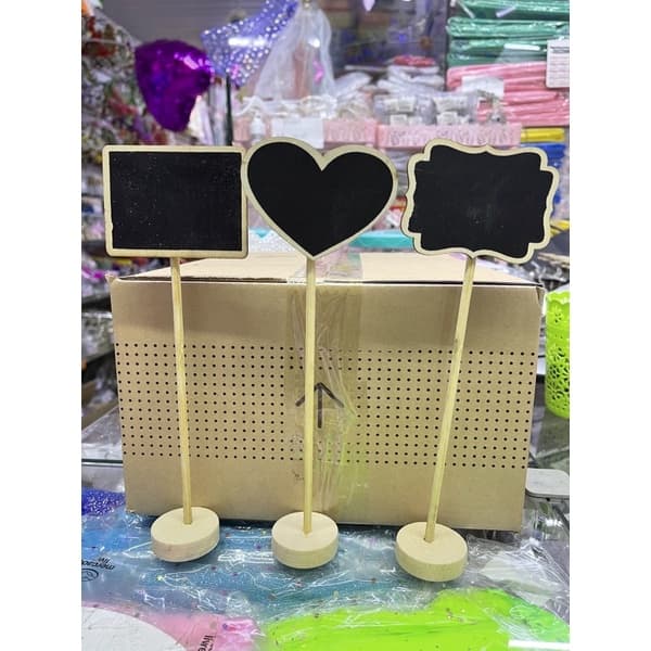 6 mini Lousa Quadro Negro  De Pintura MDF- Altura 23cm