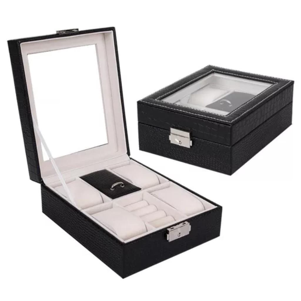 Caixa Porta Relógio 04 Lugares E Porta Joias.