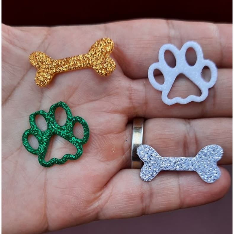 100  Adesivos Pet Piercing Osso  ou Pata