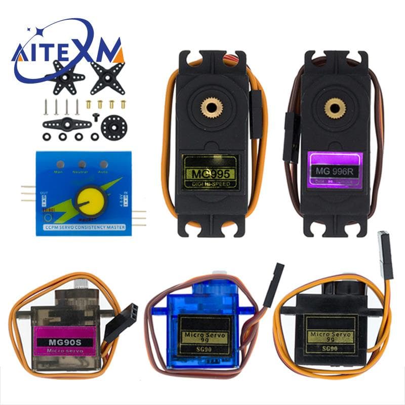 Clássico Servos 9g SG90 MG90S MG995 MG996 Para Planos RC Modelo De Aeronave De Asa Fixa Telecontrole Peças De Brinquedo Motores