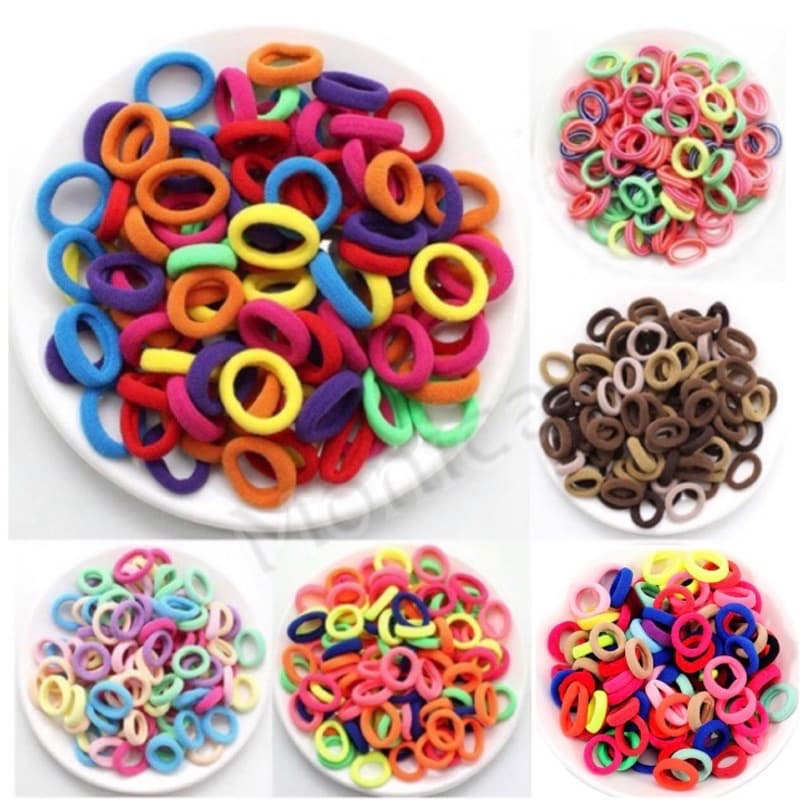 250 Unidades Elástico Para Cabelo (xuxinha - 3.5cm - Rabicó, Prendedor de Cabelo) feminino 250 Unidades