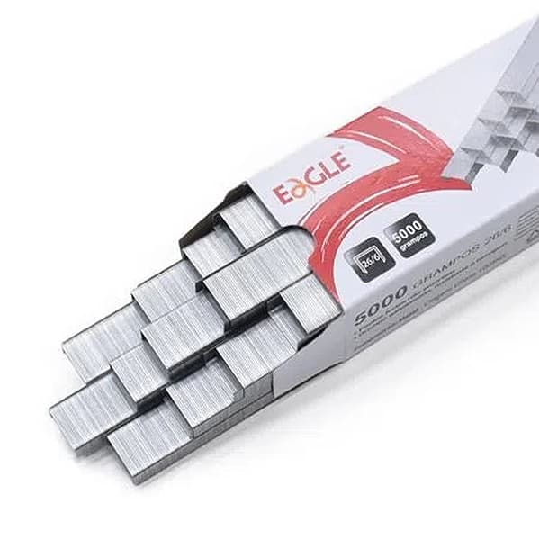 Grampo P/ Grampeador 26/6 Marca Eagle Caixa C/5000