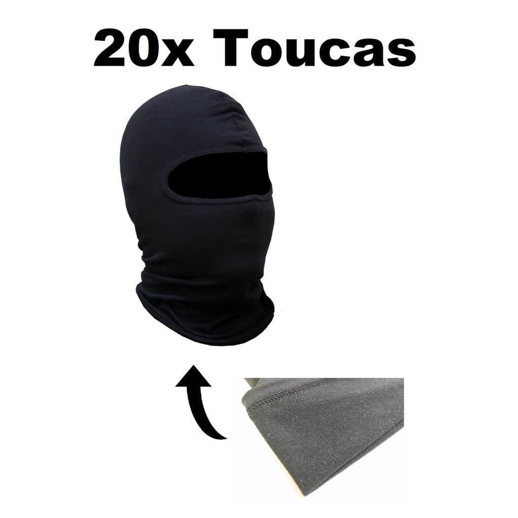 20 Touca Ninja Balaclava Malha Térmica Flanelada Frio/Tática Militar Paintball/Moto Motoqueiro/Ciclismo Bike/Kart UV+50
