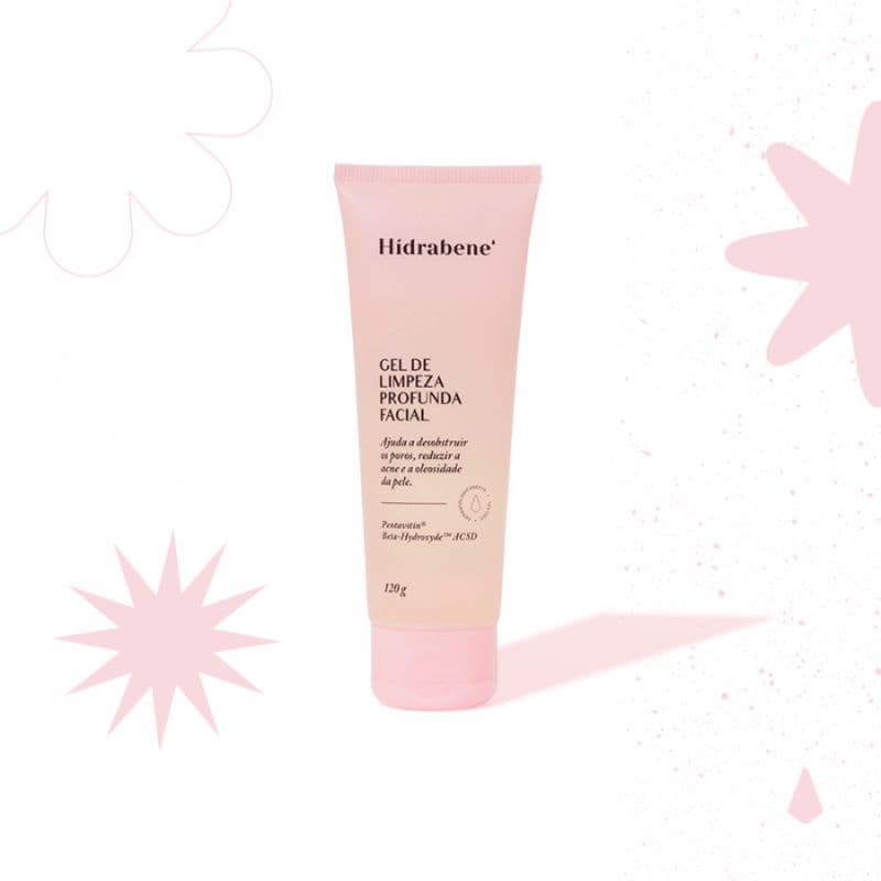 Hidrabene Gel de Limpeza Profunda Anti Acne Reduz Acne e pele oleosa 120g