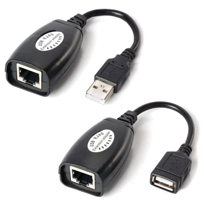 Cabo Usb Adptador Extensor Rj45 Usb Via Cabo De Rede 45m