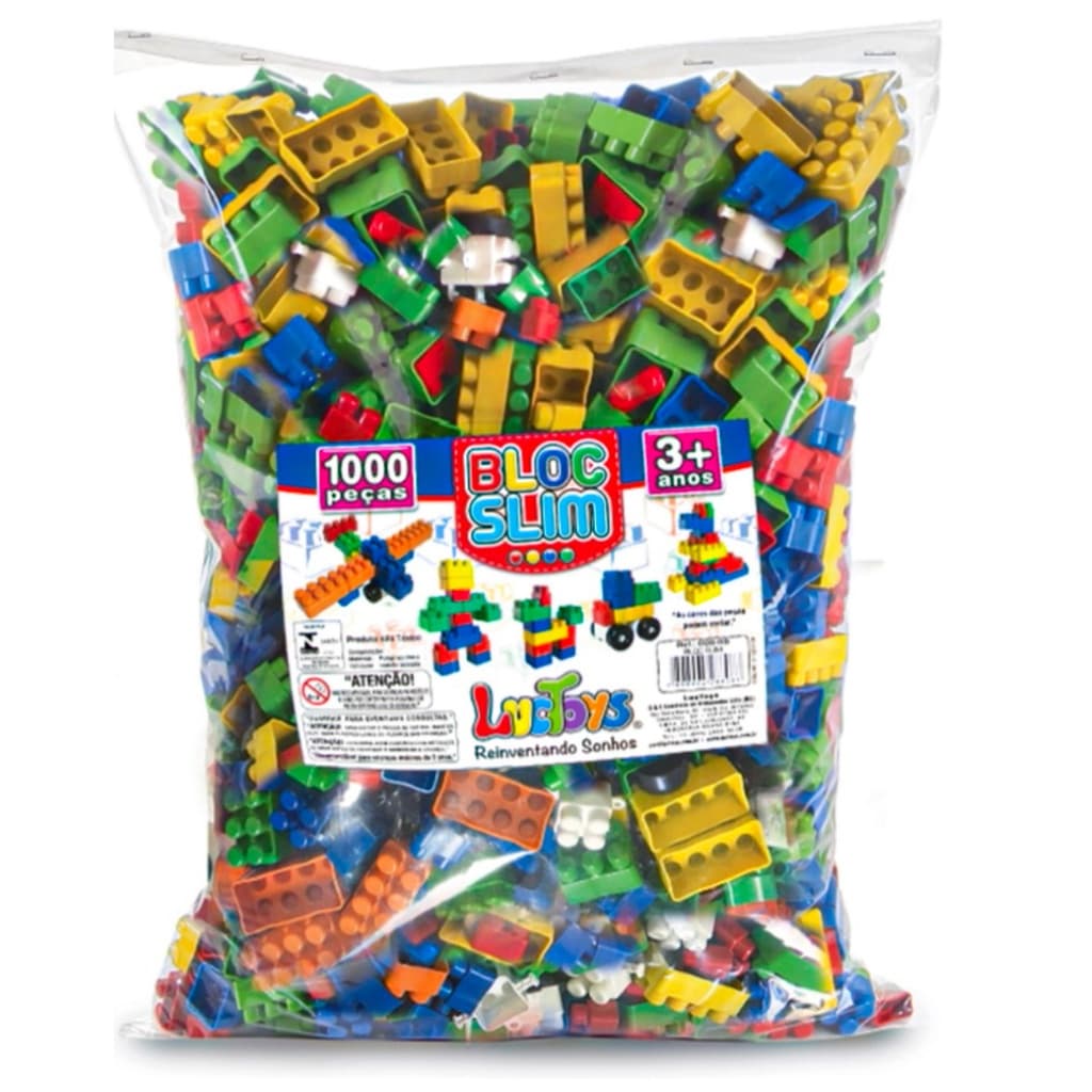 Blocos de Montar 1000 Peças Brinquedo Didatico Infantil