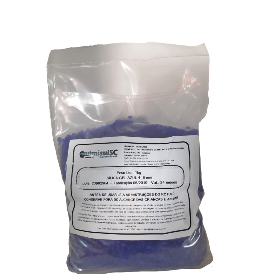Sílica gel azul 4-8 mm 500g