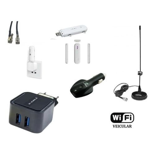 Kit Internet Veicular Roteador Wifi | Modem 4g+ Antena imã | Marítimo Trailers Motor home Barcos