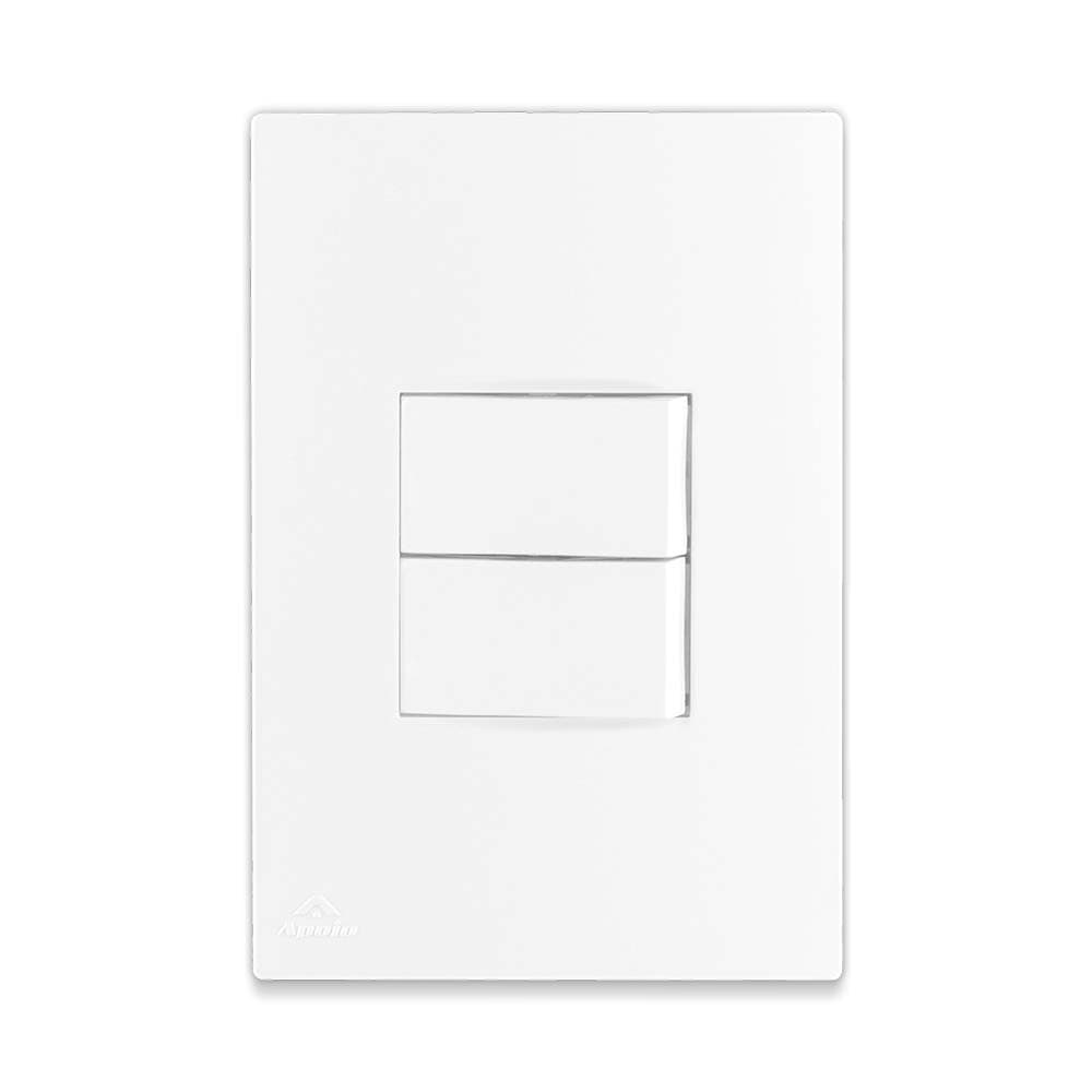 Interruptor/Apagador Duplo Linha Lissê Marca Apoio