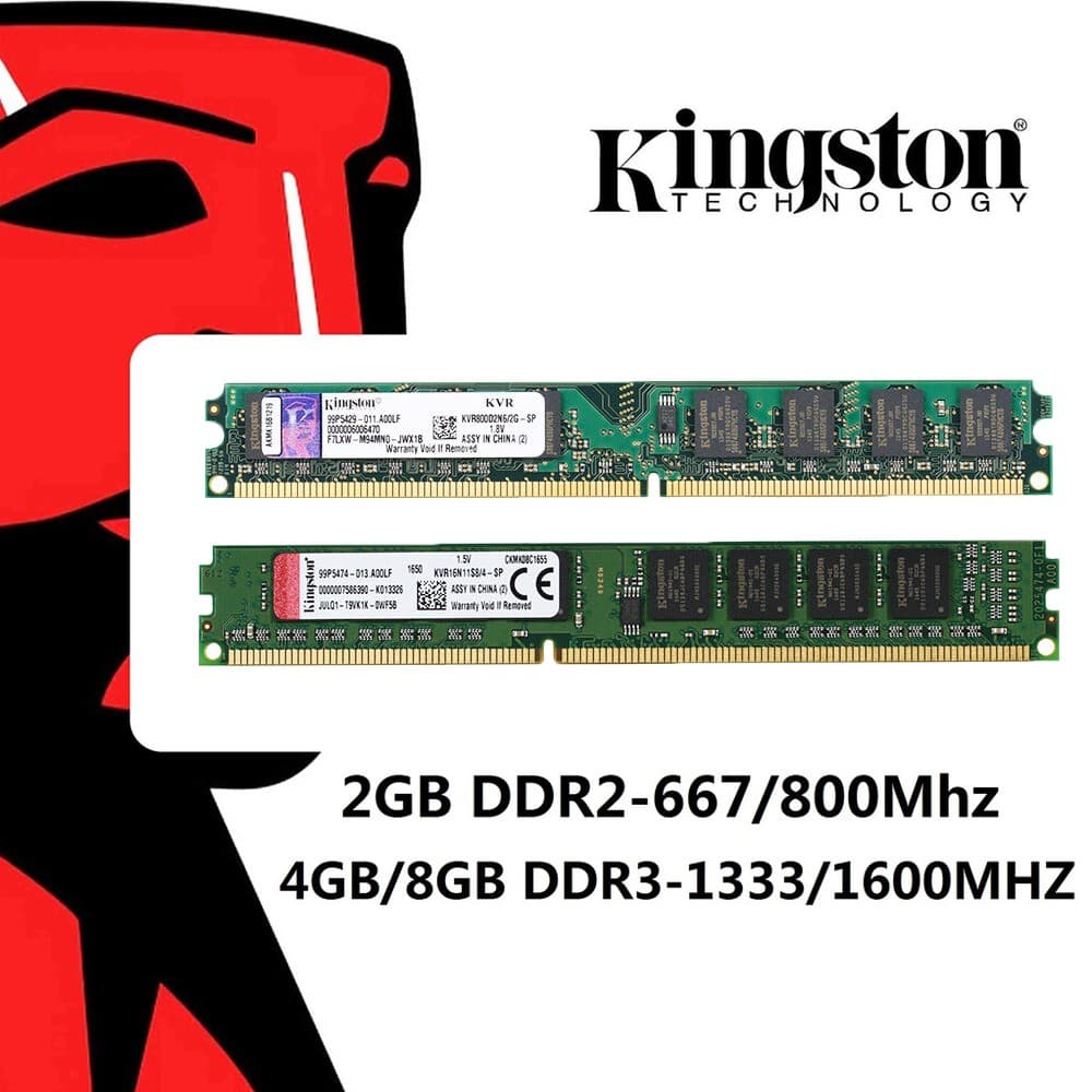 Kingston PC Memória DDR3 8GB 4GB 2GB 1333Mhz 1600Mhz DDR2 667/800Mhz Desktop Ram
