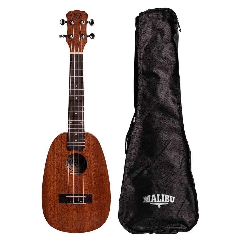 Ukulele Concert Malibu Abacaxi Sapele Acústico 23 SP Com Capa Bag