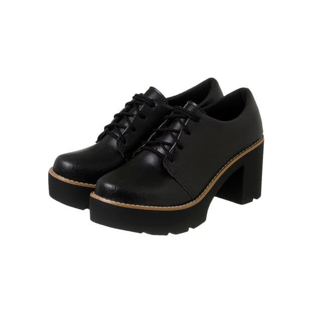 Oxford Fechado Ana Luiza Com Sola De Vira Preto