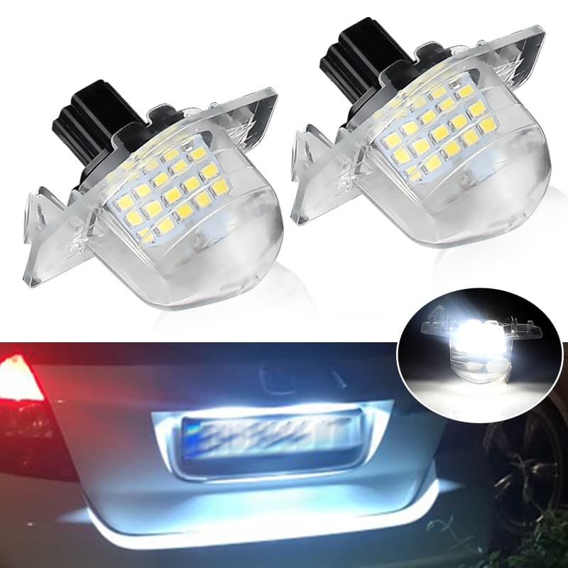 2Pcs LED Número Do Carro Placa De Licença Branca Para Honda Crv Fit Odyssey Jazz Hrv Frv CR-V Stream Crosstour Insight Livre De Erros