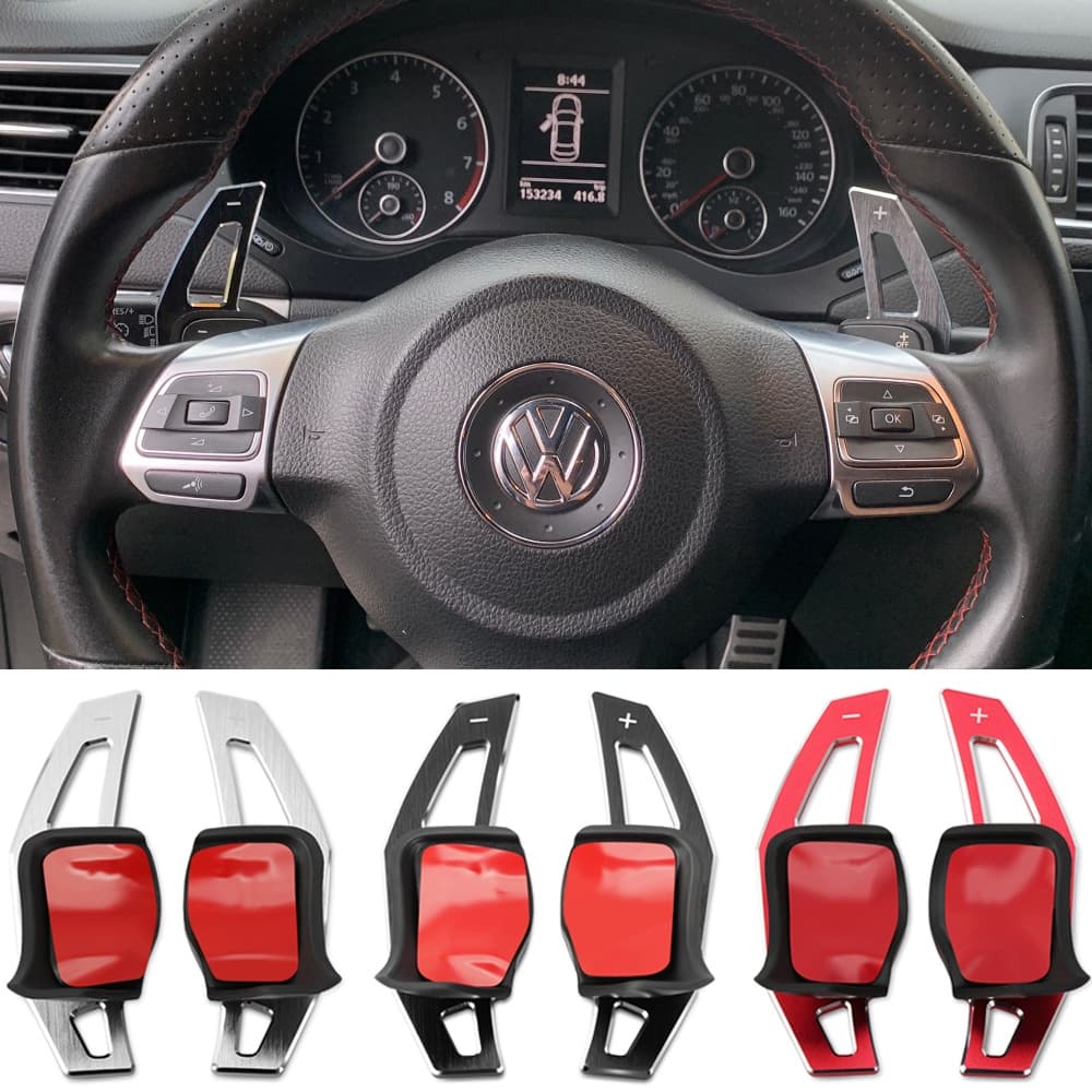 Volkswagen Tiguan VW Jetta Passat Fusca R-Line Polo Voyage 2010-2014 Carro Volante Paddle Shift Extensão Adesivos DSG