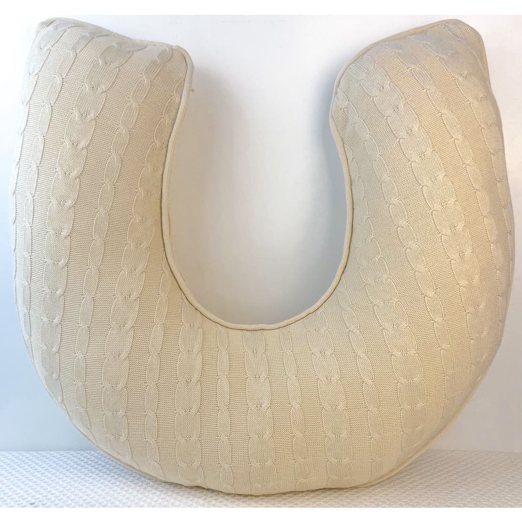 Almofada Para Amamentação De Tricot Trabalhada Luxo