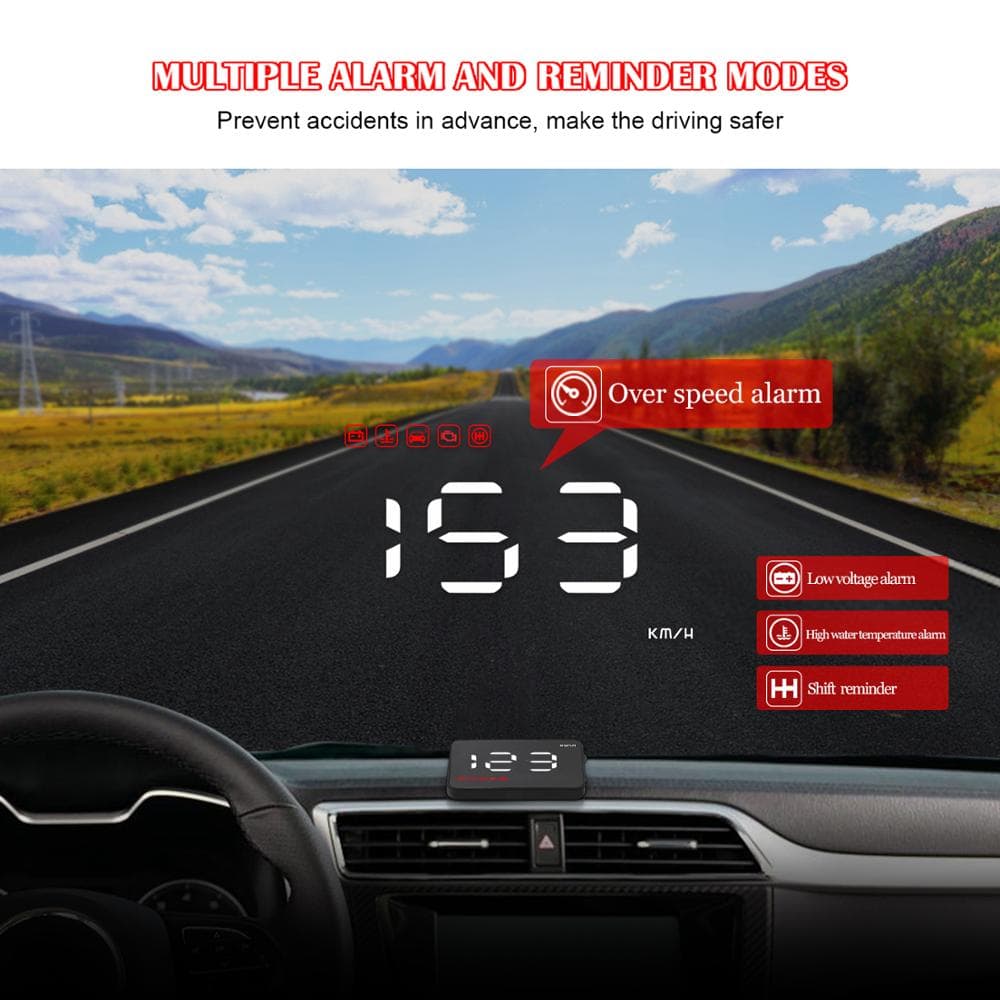 A1000 HUD OBD2 Heads Up Display Carro Sistema De Aviso Excesso Velocidade Velocímetro Projetor Pára-Brisa Eletrônica Aut