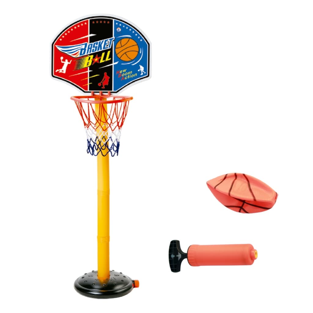 Cesta de Basquete Infantil até 1,4 m de Altura com Base e Mini Bola