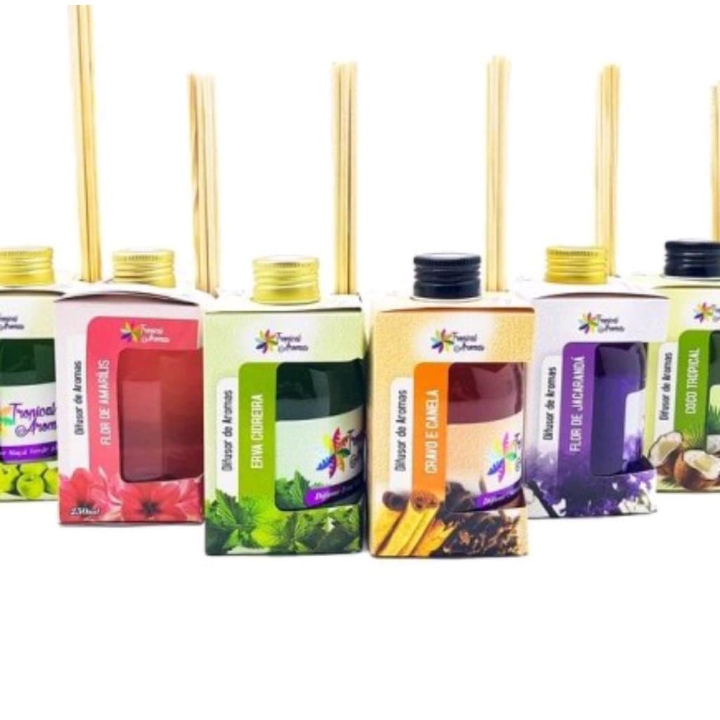 Aromatizador de Ambientes 250ml Difusor de Aromas Forte e Econômico Dura Muito