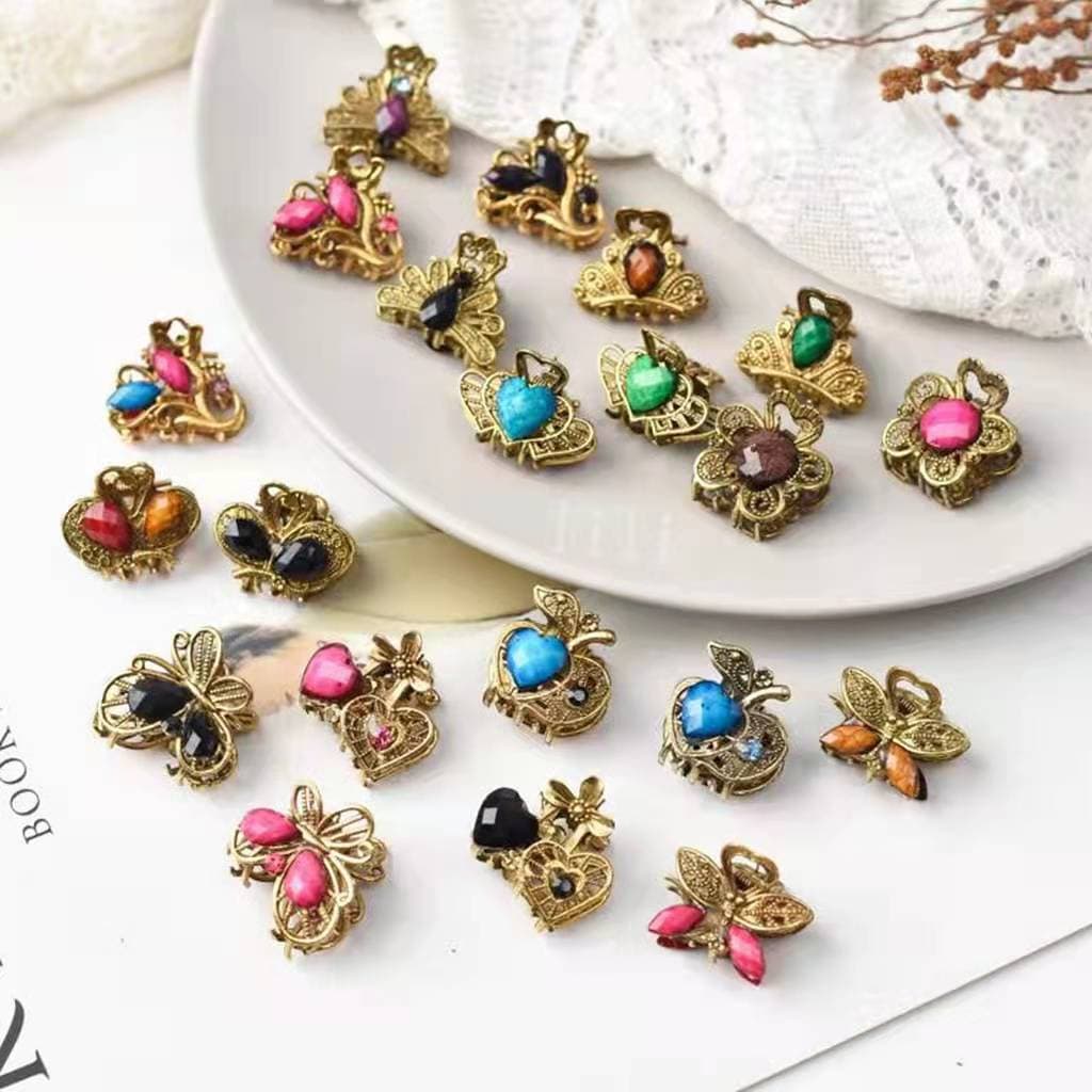 Kit 36 unidades mini piranha metal Presilha para cabelo