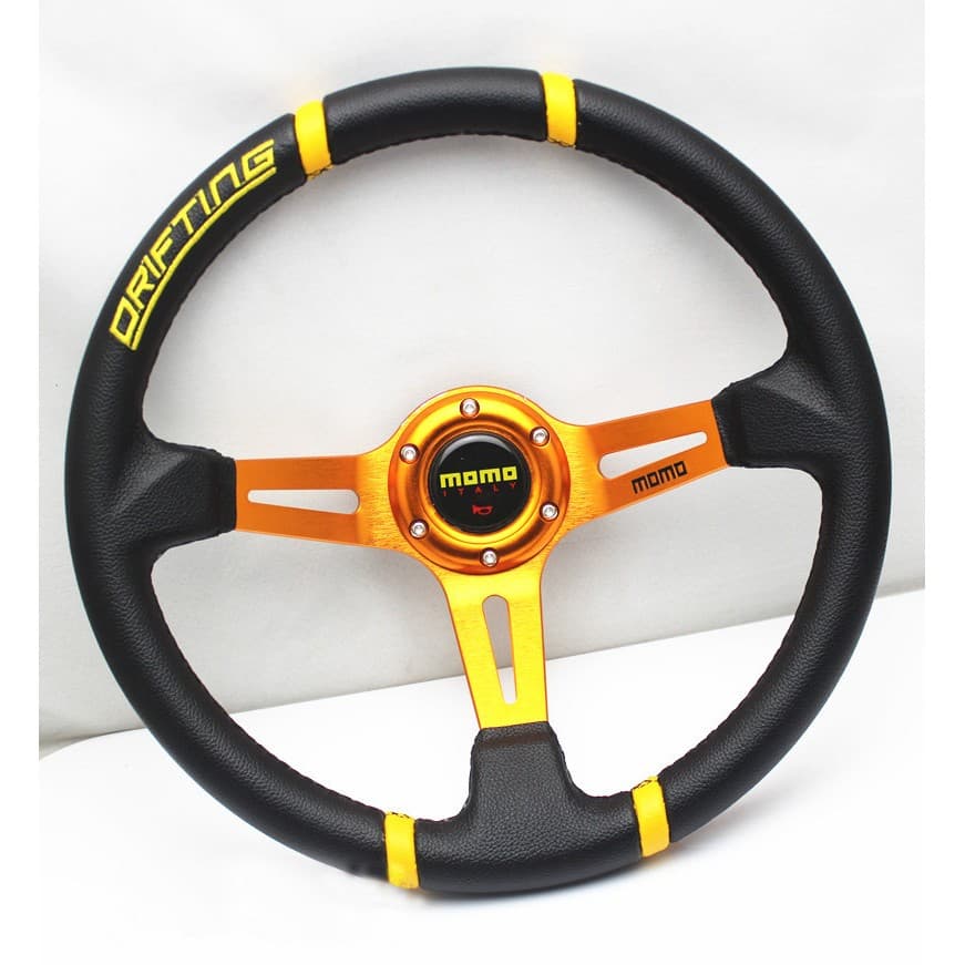 MOMO Grande Concave Modificado Volante De Couro PVC Cavalo K6K8 3 Marcha FORTIS FOCUSE30E36E46 Tubarão Rígido GC8TIIDA