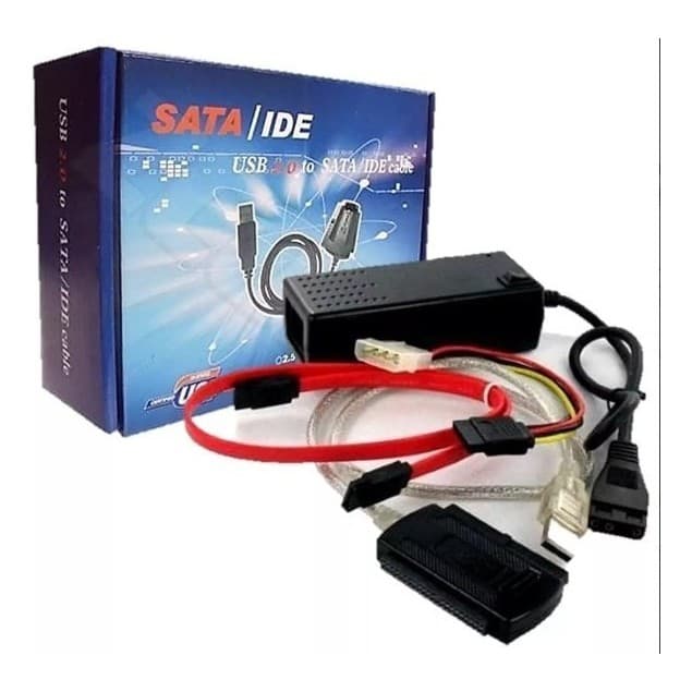 Adaptador Usb 2.0 + Fonte Energia Para Converter Ssd De Note