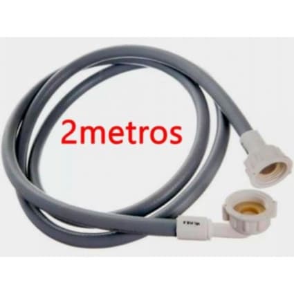 Mangueira Maquina Lavar Entrada Água Lavadora 2 Metros  Universal + Adaptador 1/2 Polegada